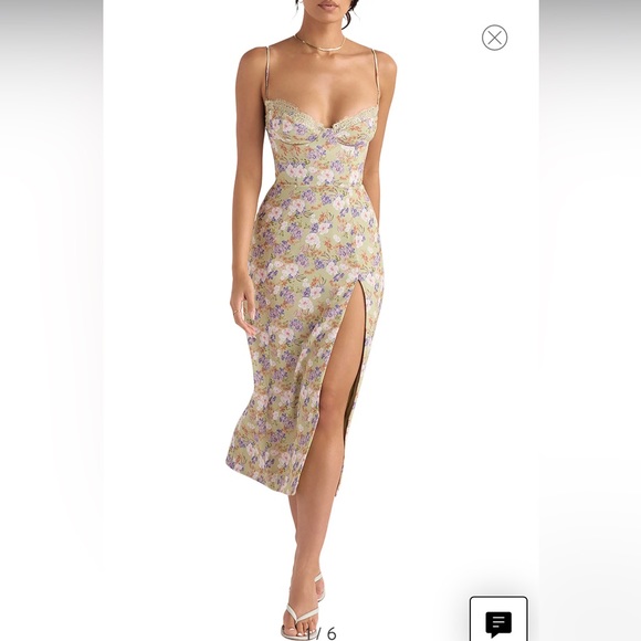 Corset Crepe Midi Sundress - Picture 1 of 4